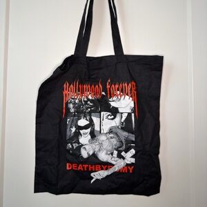 Black Deathbyromy Hollywood Forever Tour Tote Bag
